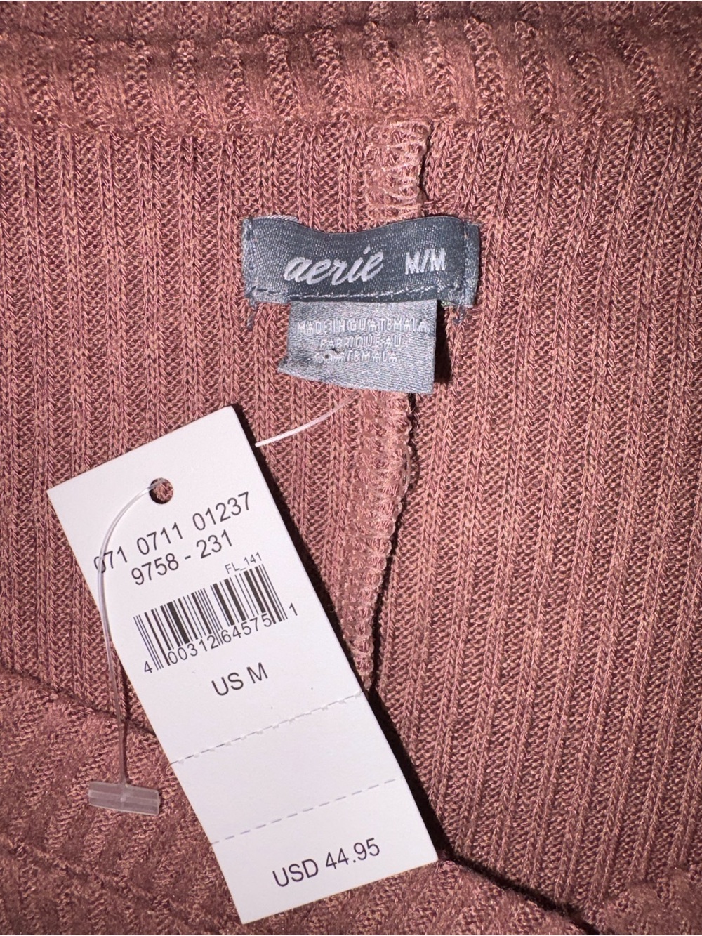 Aerie Ribbed Henley Sleep Romper Pink Oversized Size Medium Lounge 1-piece - Picture 4 of 10